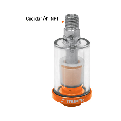 Oil and Water Separator Filter, 1/4" NPT Thread TRUPER