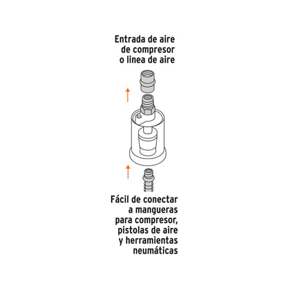 Oil and Water Separator Filter, 1/4" NPT Thread TRUPER