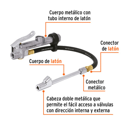 Professional Double-Head Inflator/Calibrator, TRUPER