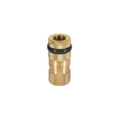 Brass Quick Coupling, Female, 1/4" NPT, TRUPER