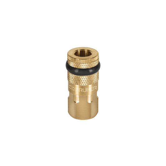 Brass Quick Coupling, Female, 1/4" NPT, TRUPER