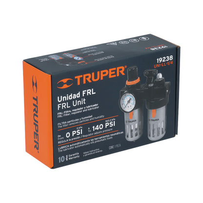 Air Filter And Regulator With Lubrication Module, TRUPER