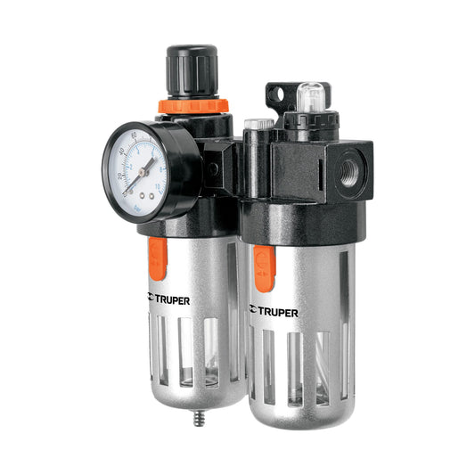 Air Filter And Regulator With Lubrication Module, TRUPER