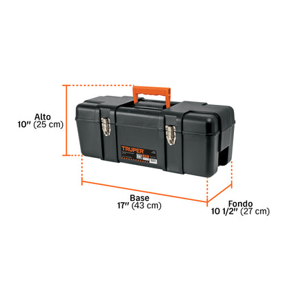 26" industrial tool box with metal latches