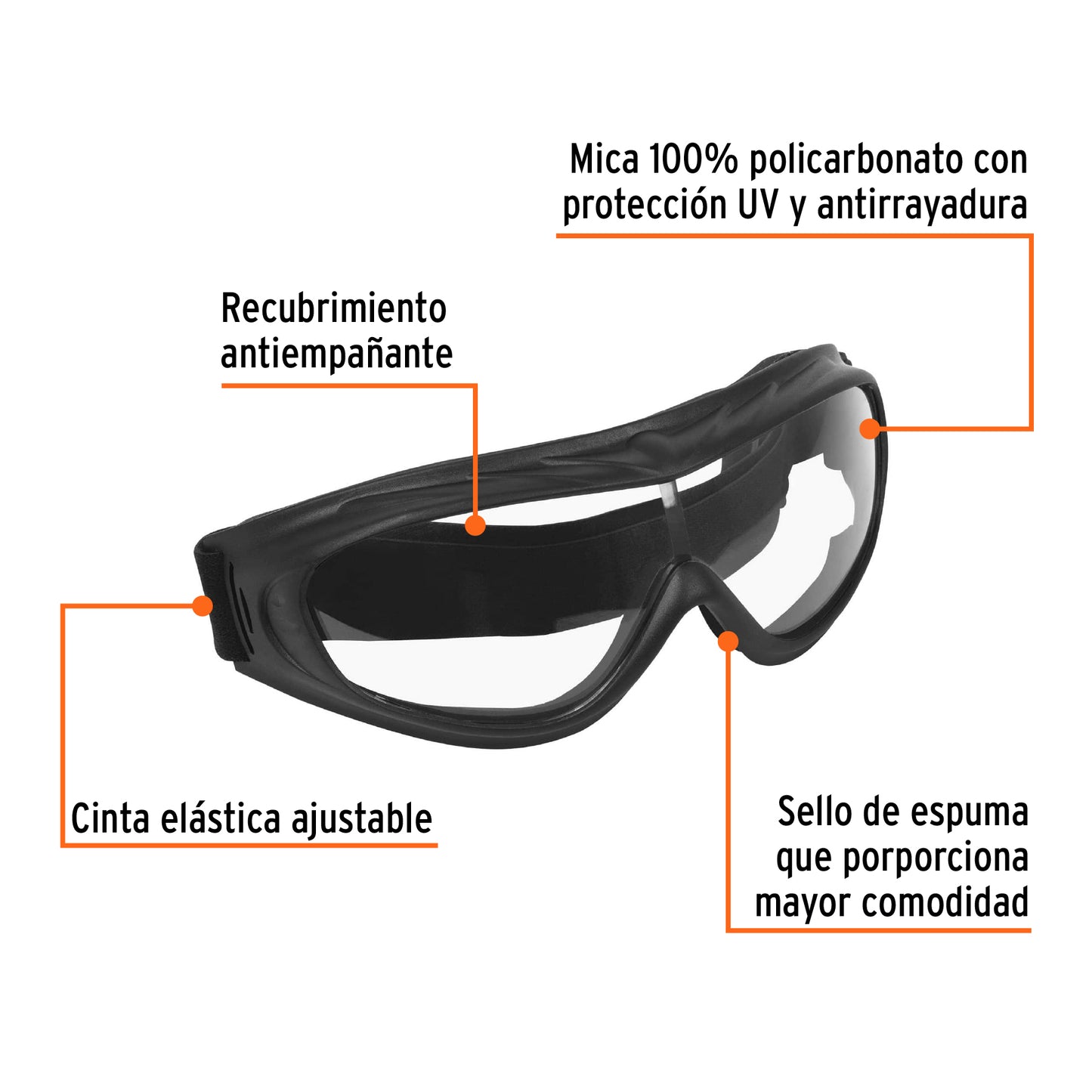 Ultra-Lightweight, Anti-fog Safety Goggles, TRUPER
