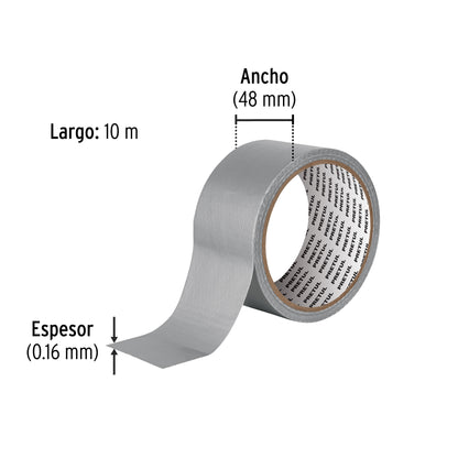 Duct Tape 10m x 48mm, Thickness 0.16mm, PRETUL
