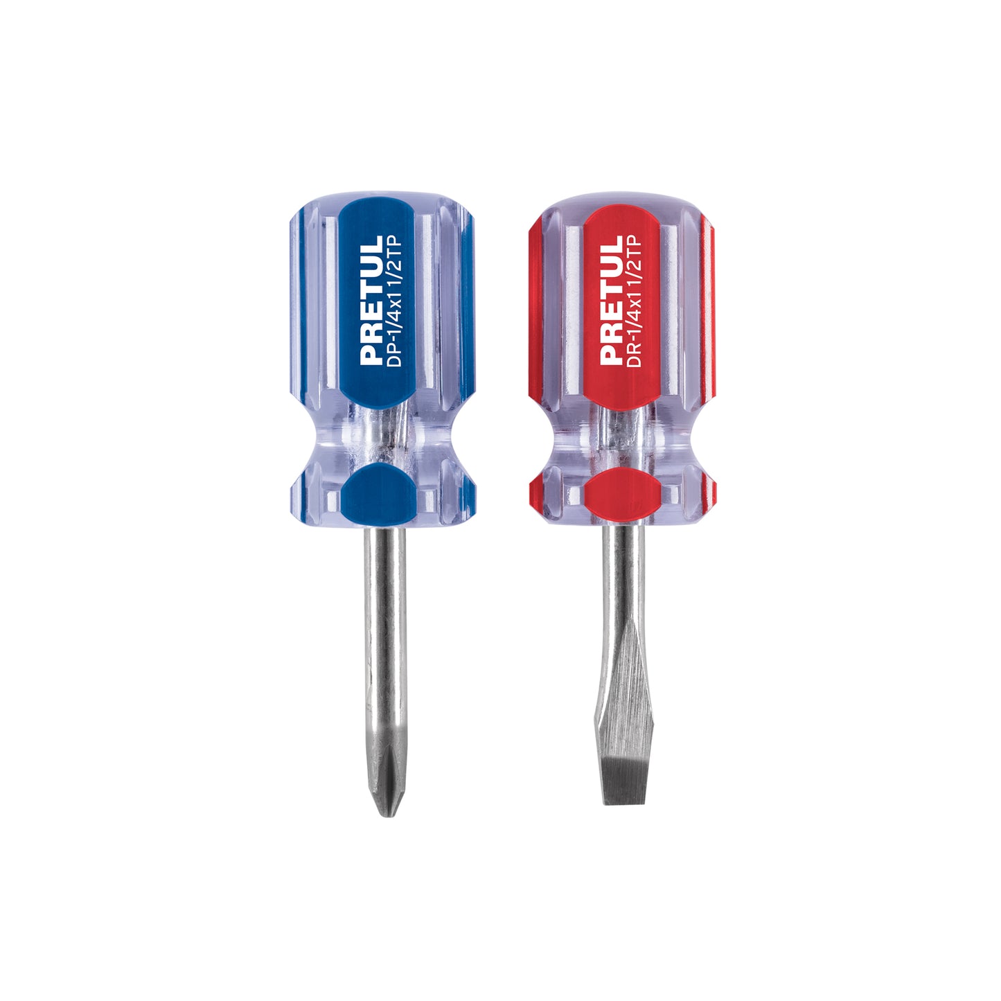 Duo of Screwdrivers 1/4 x 1-1/2" PVC Handle, PRETUL