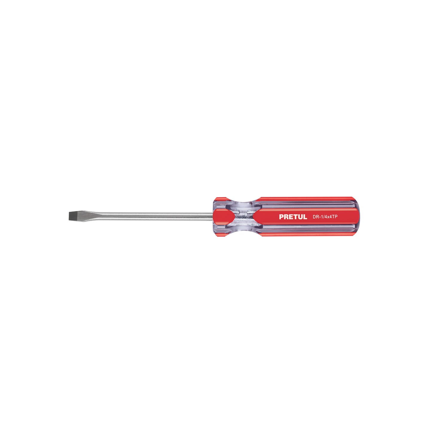 Flat Screwdriver 1/4 x 4" PVC Handle, PRETUL