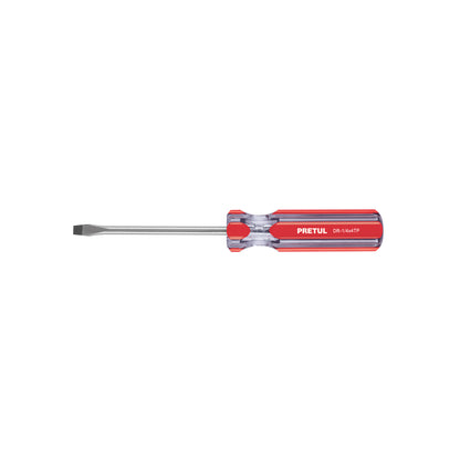Flat Screwdriver 1/4 x 4" PVC Handle, PRETUL
