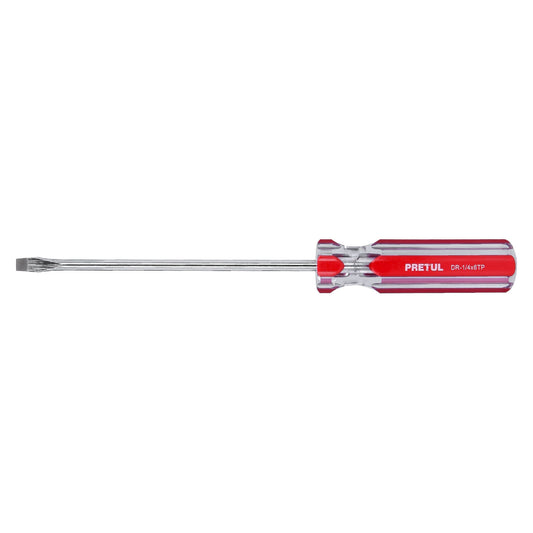 Flat Screwdriver 1/4 x 6" PVC Handle, PRETUL