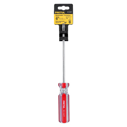 Flat Screwdriver 1/4 x 6" PVC Handle, PRETUL