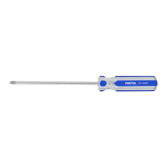 Cross screwdriver 1/4 x 6" PVC handle, PRETUL