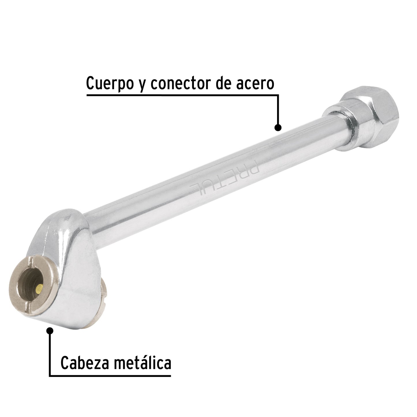 Double Head Inflator, 1/4" NPT Rope, PRETUL