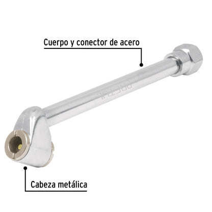 Double Head Inflator, 1/4" NPT Rope, PRETUL