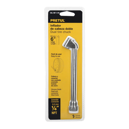 Double Head Inflator, 1/4" NPT Rope, PRETUL