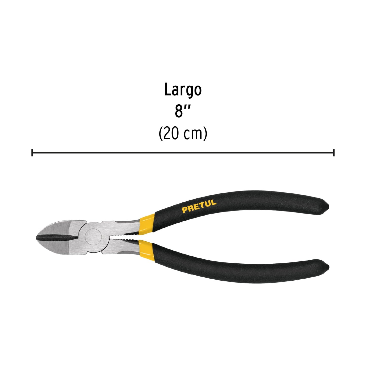 Diagonal Cutting Pliers 8" PVC Handle, PRETUL