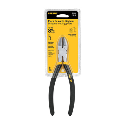 Diagonal Cutting Pliers 8" PVC Handle, PRETUL