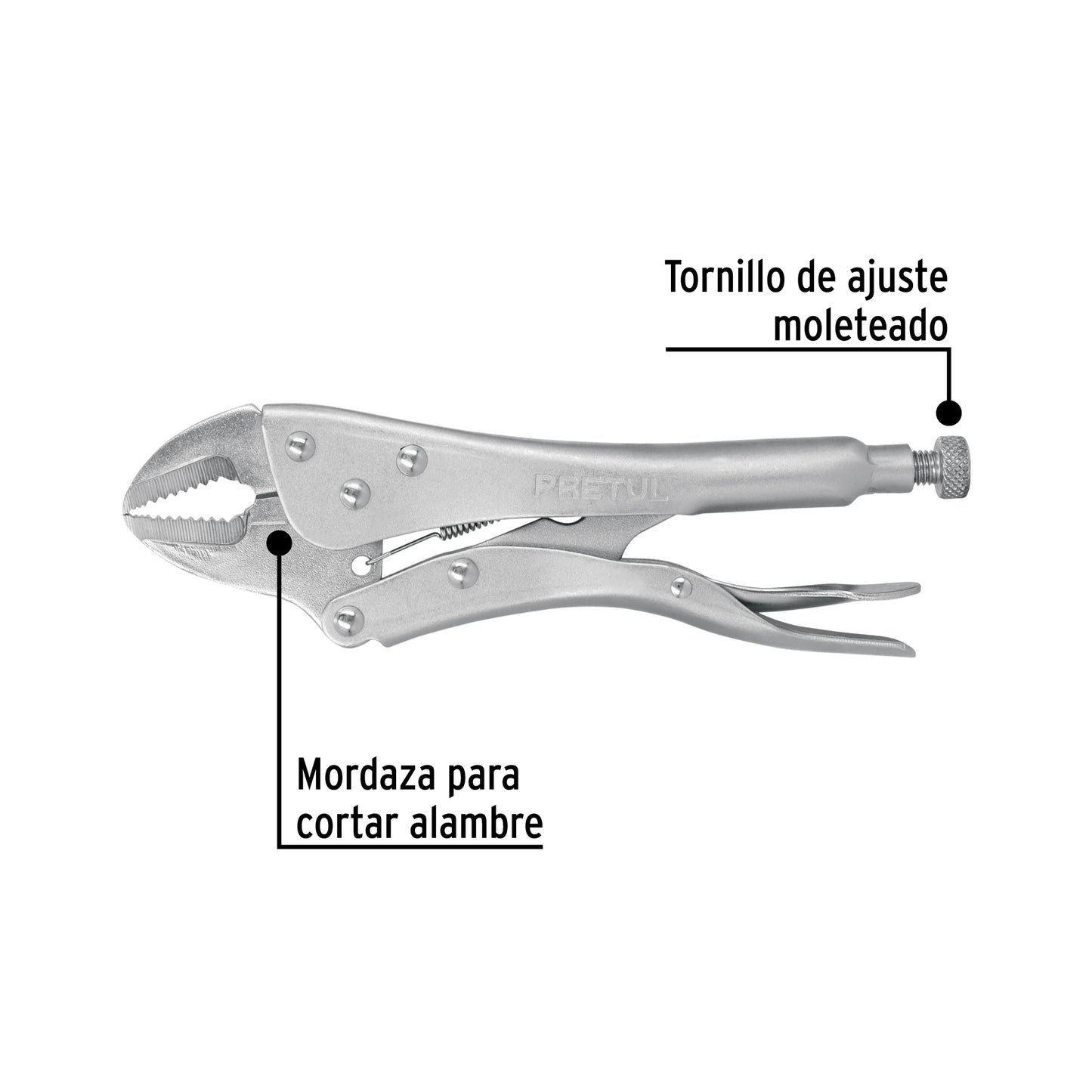 Straight Jaw Locking Pliers, 10"  PRETUL