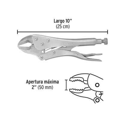 Straight Jaw Locking Pliers, 10"  PRETUL