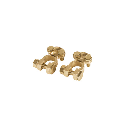 Blister Pack of 2 Battery Terminals, Brass Top Post, PRETUL