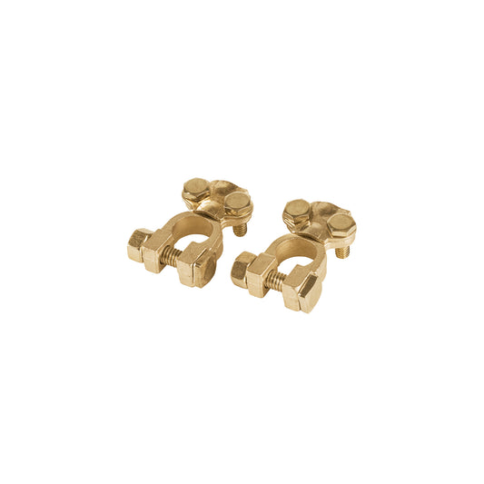 Blister Pack of 2 Battery Terminals, Brass Top Post, PRETUL
