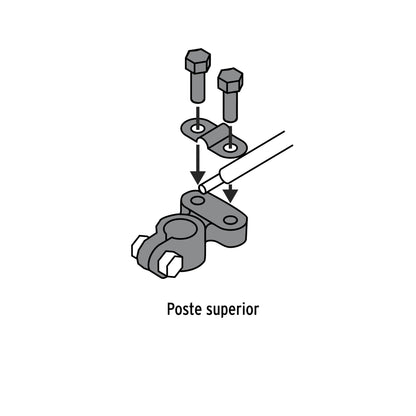 Blister Pack of 2 Battery Terminals, Brass Top Post, PRETUL