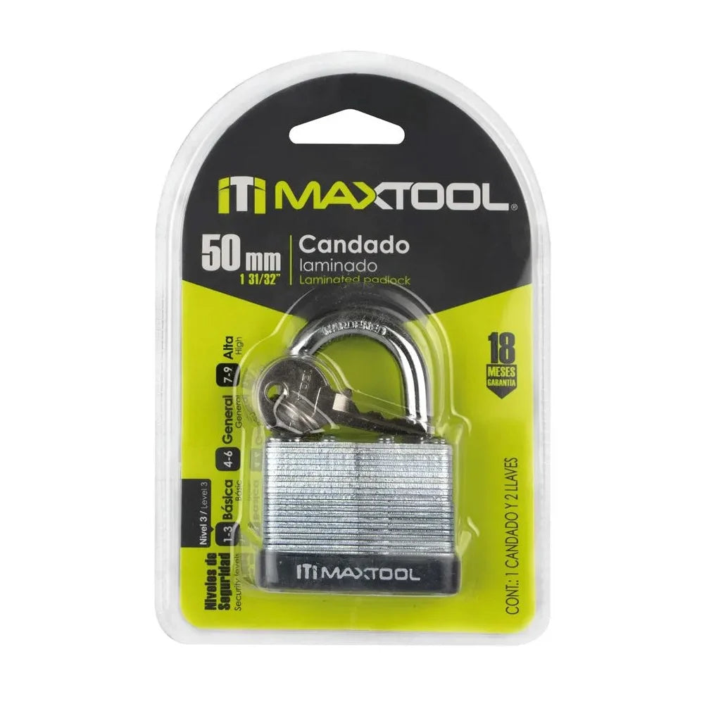 Laminated Padlock MAXTOOL 50 mm MXT