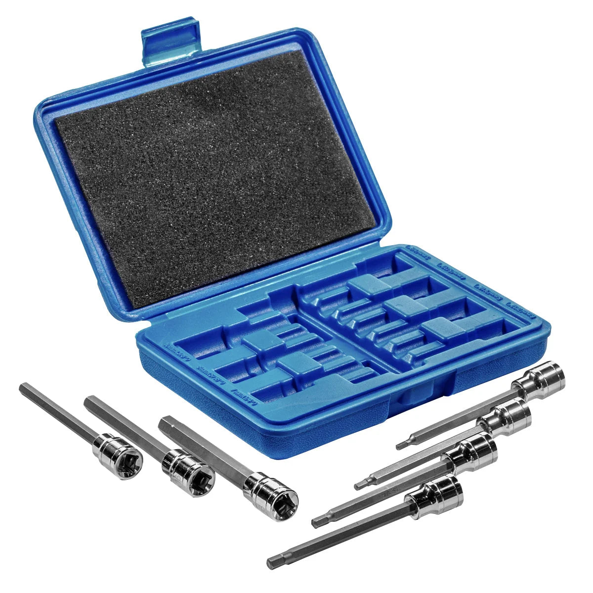 Extra Long Hex Allen Bit Socket Set 7pc 3/8"dr SAE Stark
