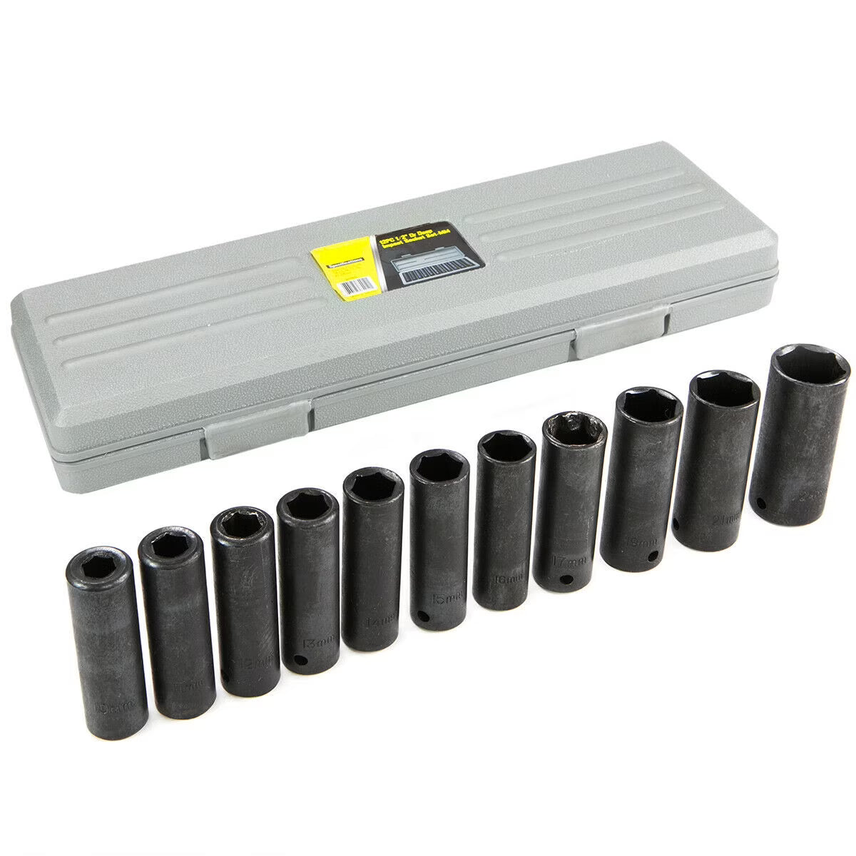 Socketdr Ratchets Deep Air Impact Metric 1/2"dr 12pc