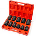 Deep Socket Set Truck Wheel 1"dr Impact 11pc Metric SAE Cr-Mo
