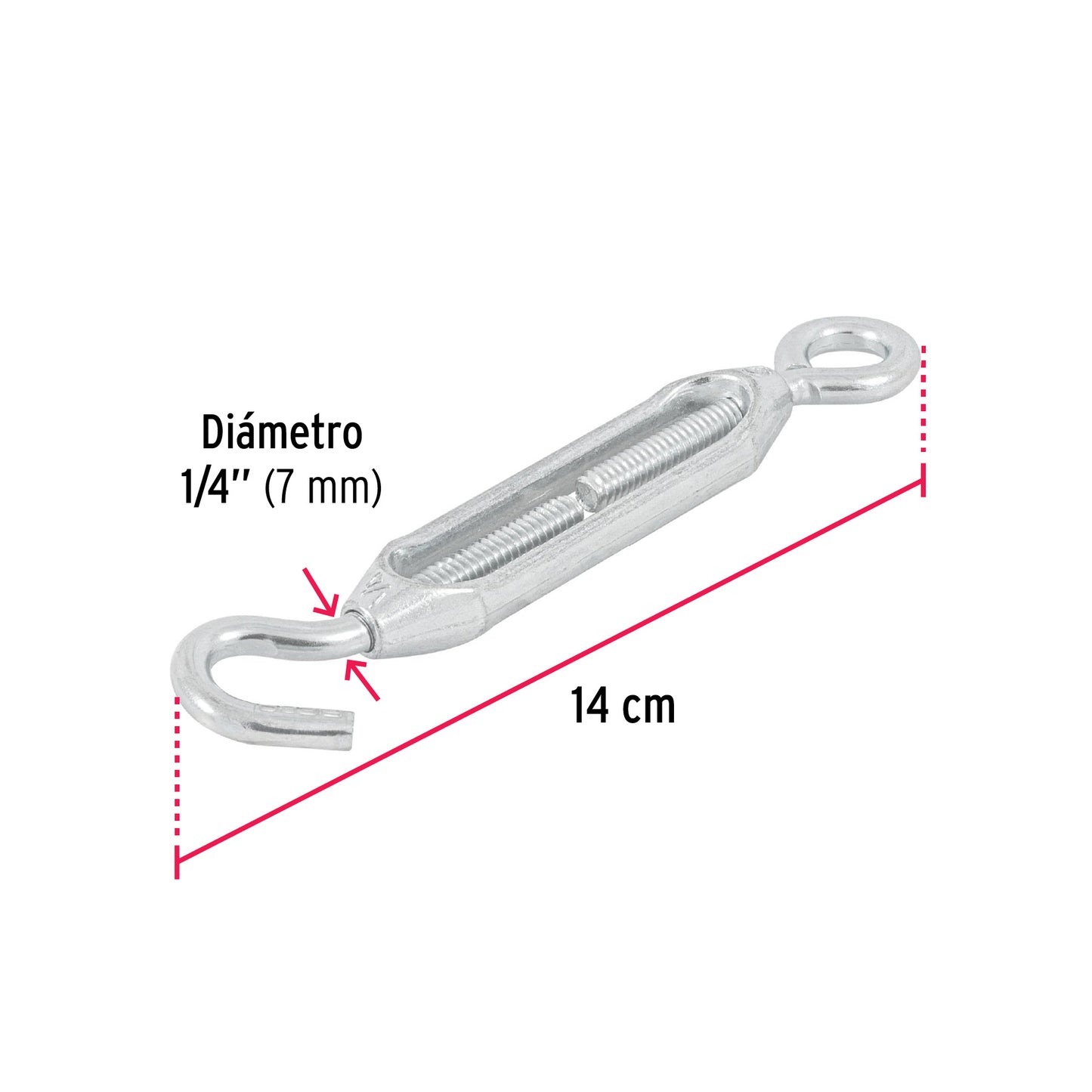 1/4" Hook And Eye Turn Tensioners