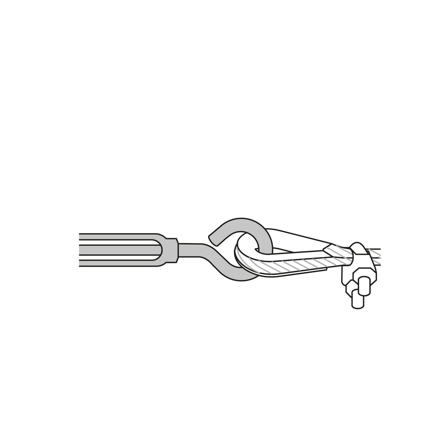 Zinc Turnbuckle 5/16" Eye-Hook, FIERO