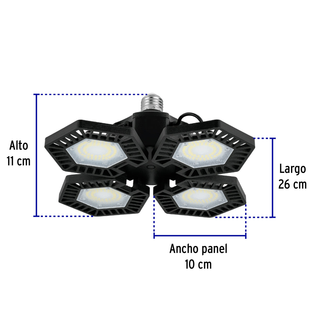 100W 6500K LED lamp with 4 adjustable panels, VOLTECK