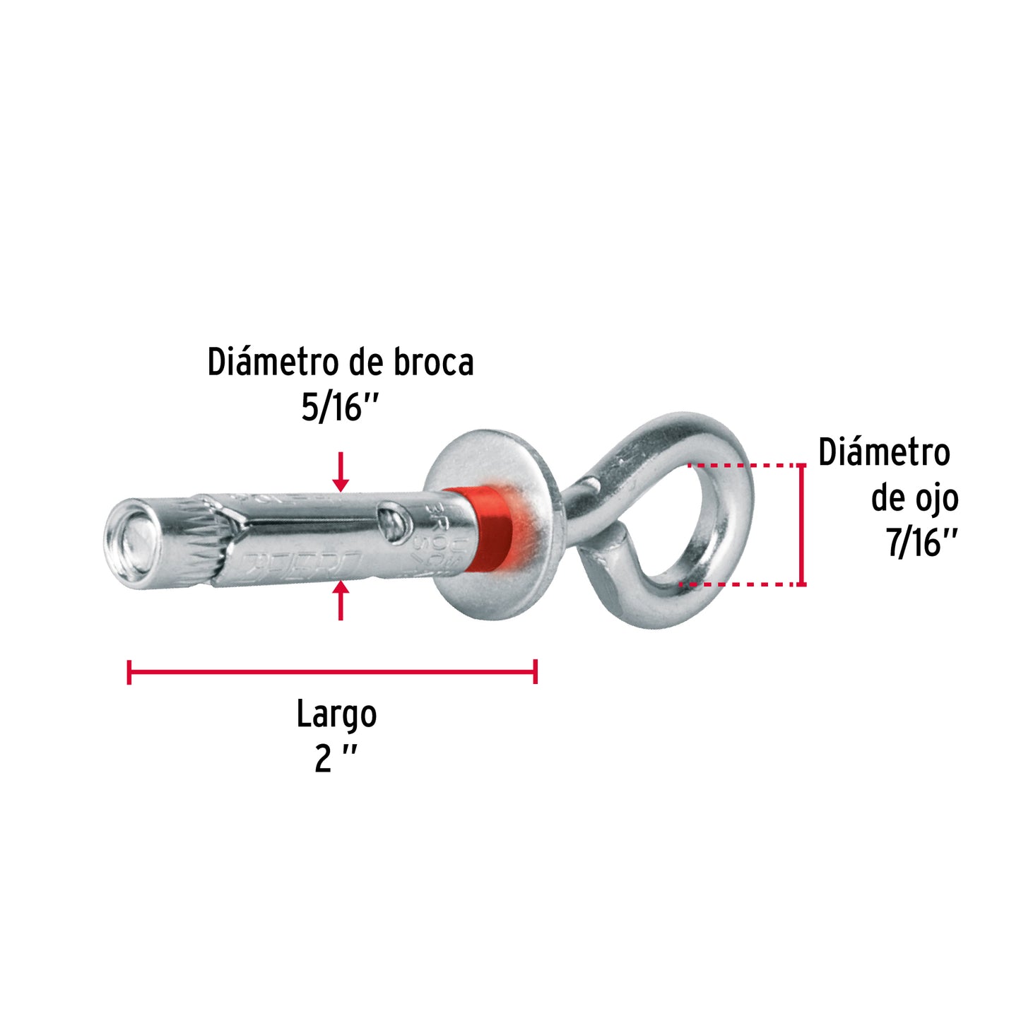 Bag With 4 Expansion Plugs 8x45 mm With Closed Eyelet