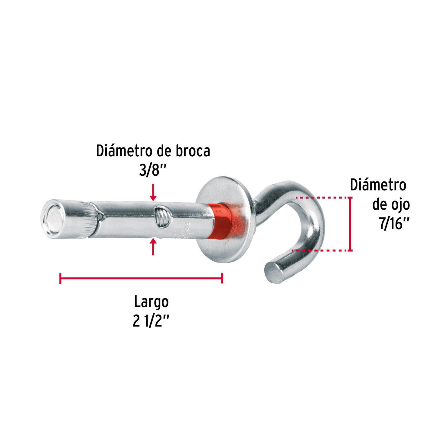 Bag 4 With Expansion Plugs Ith Open Eyelet 10x65 mm