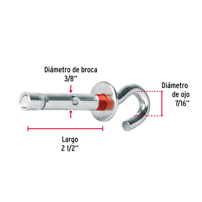 Bag 4 With Expansion Plugs Ith Open Eyelet 10x65 mm