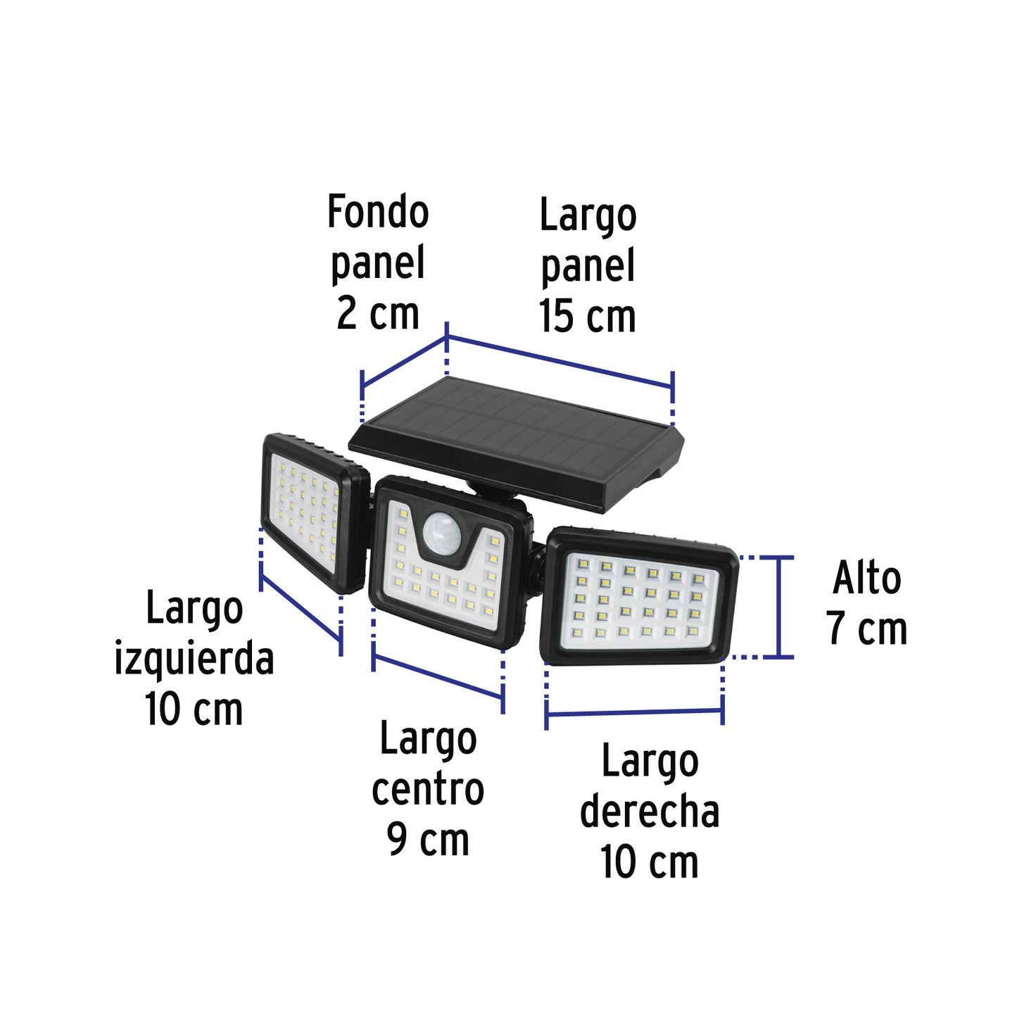 Solar LED Light with Motion Sensor, 7W 65000K VOLTECK