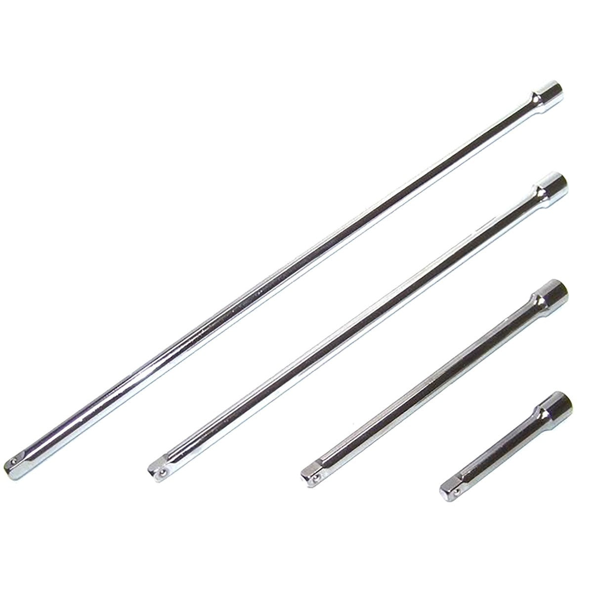 Set of 4 1/4" Drive Extension Bars, 3" 4" 6" 9"