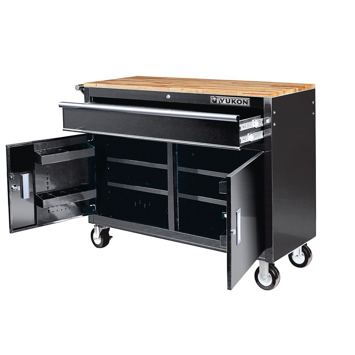 Mobile Workbench with Wood Top 46 in. 1-Drawer