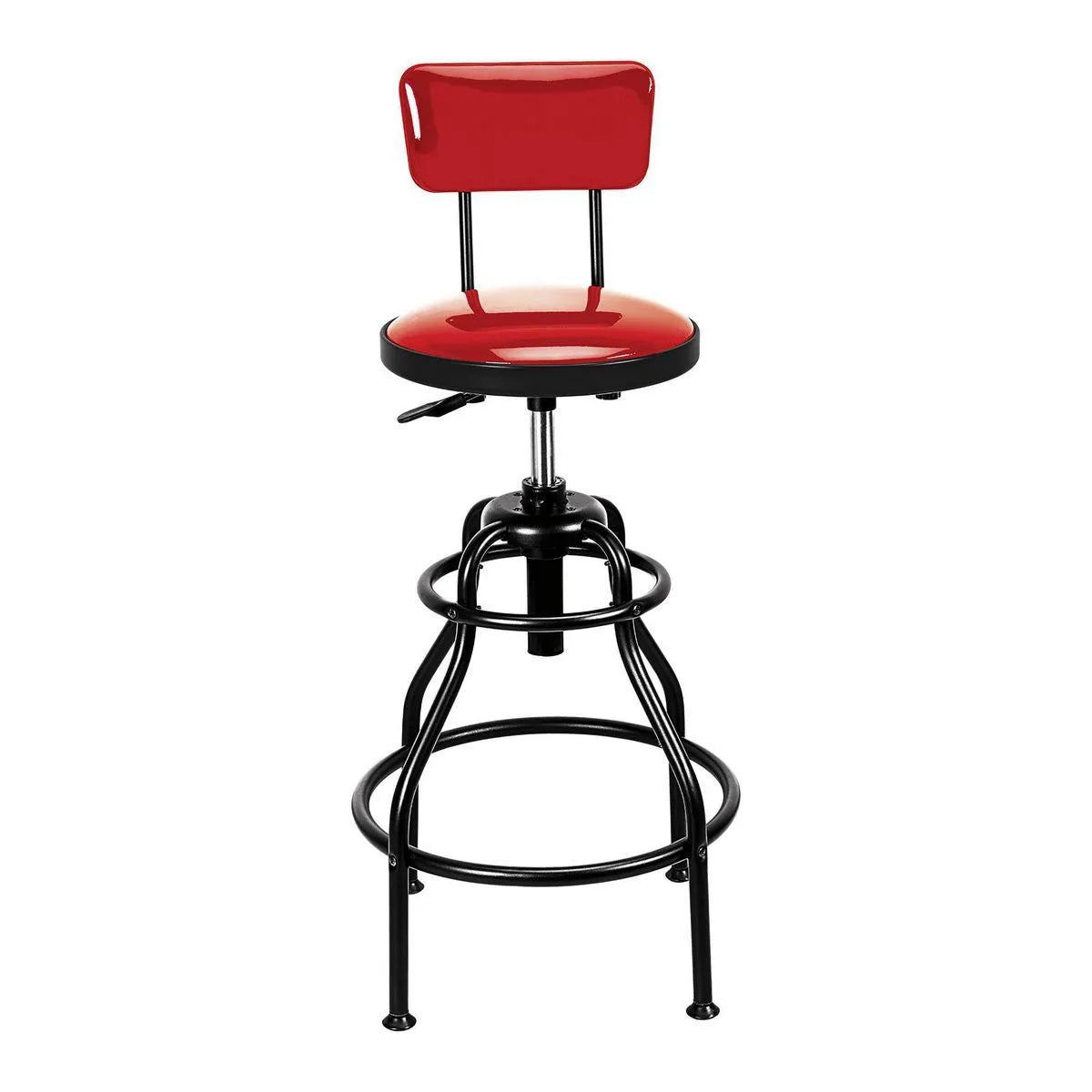Adjustable Shop Stool with Backrest