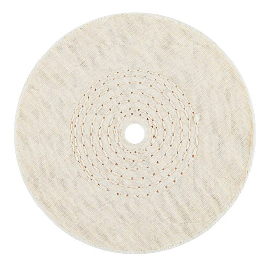 6 in. Spiral and Loose Cotton Buffing Wheels, 2-Piece