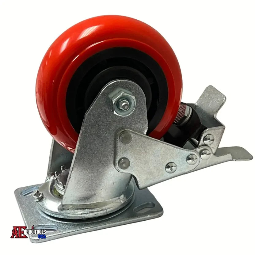 Caster Swivel Polyurethane 5" X 2" Heavy Duty W / Brakes