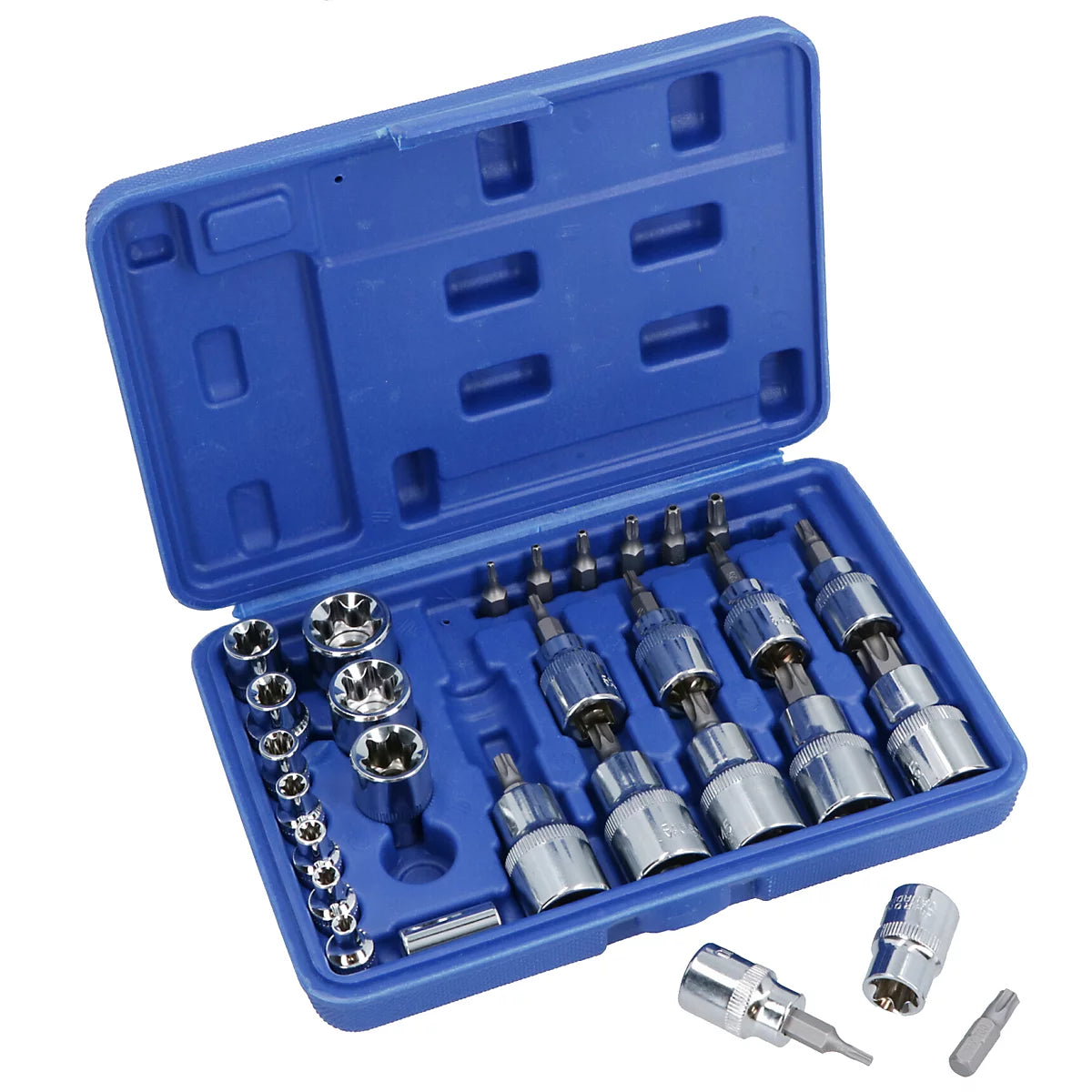 Male Tamper Proof Star Bit & Female E Socket Set