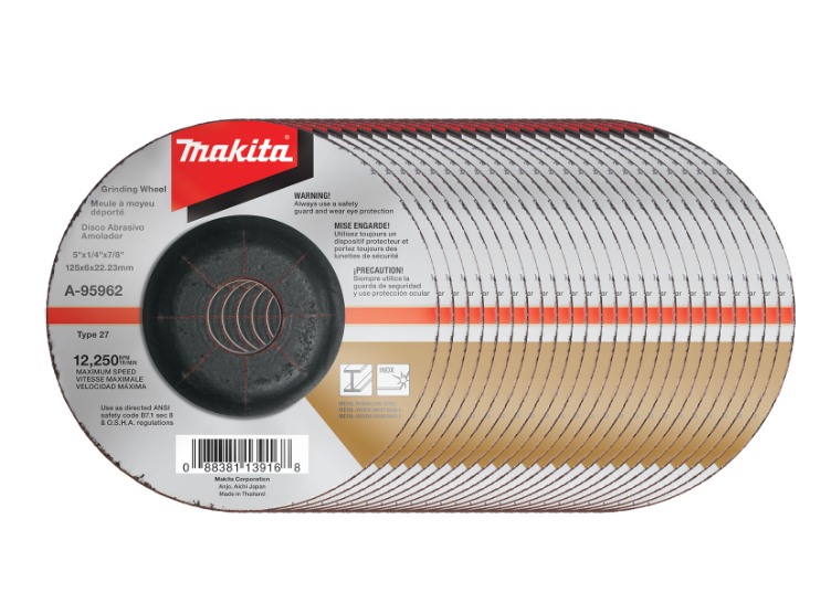 Disc Grinding Wheel 5" X 1/4 X 7/8" 25Pk Makita / A-95962-25
