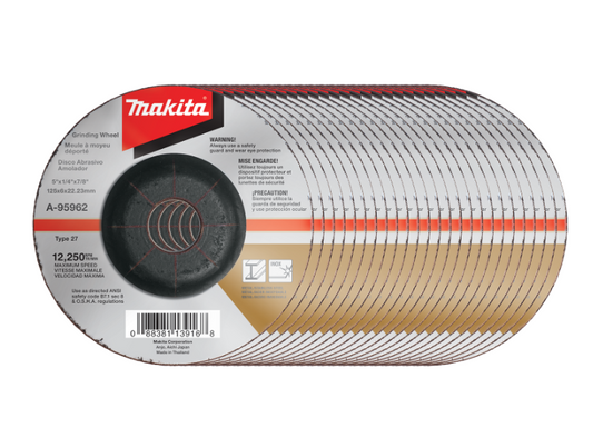 Disc Grinding Wheel 5" X 1/4 X 7/8" 25Pk Makita / A-95962-25