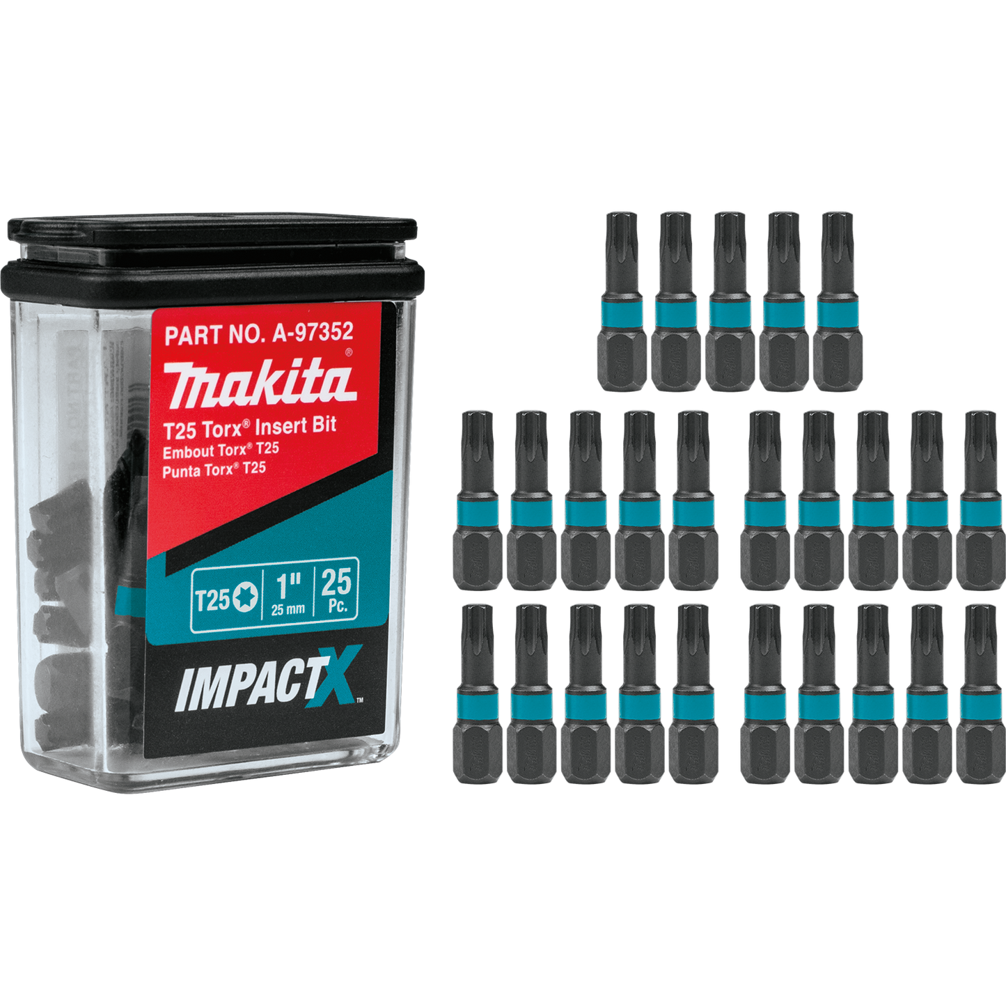 Torx® T25 1″ Insert Bit, 25/Pcs ImpactX™ Makita
