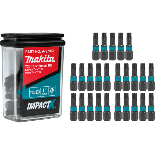 Torx® T25 1″ Insert Bit, 25/Pcs ImpactX™ Makita
