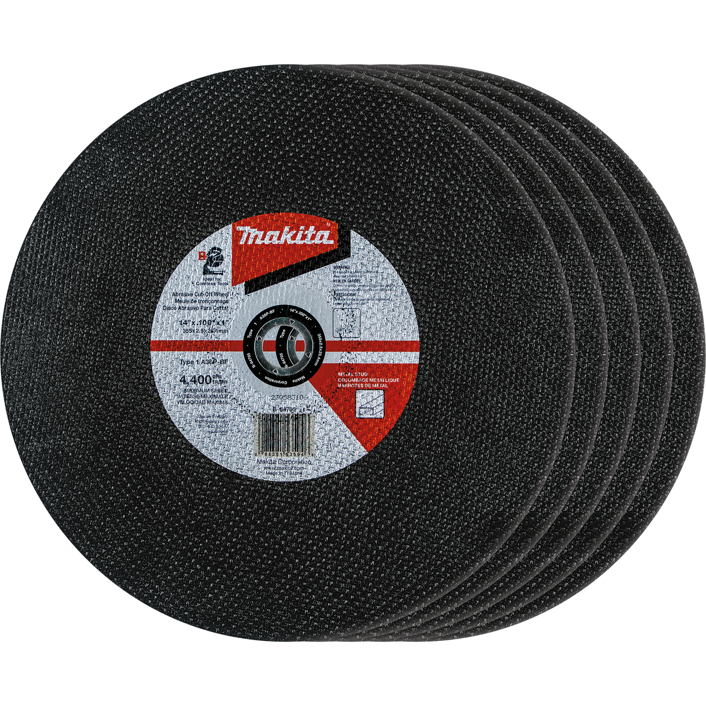 Abrasive Cut‑Off Wheel, 14" x 3/32" x 1"