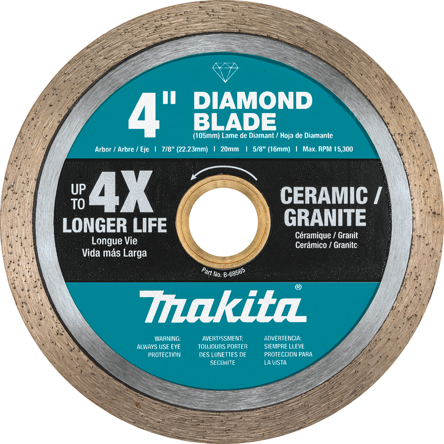 Diamond Blade, Continuous Rim, General Purpose 4" Makita