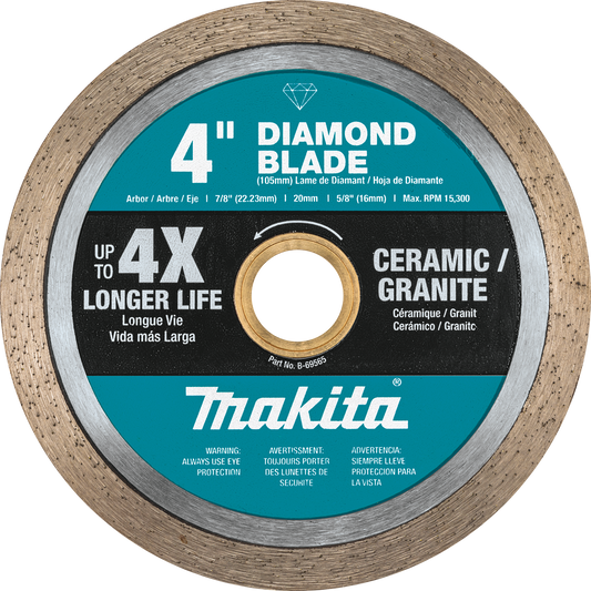 Diamond Blade, Continuous Rim, General Purpose 4" Makita